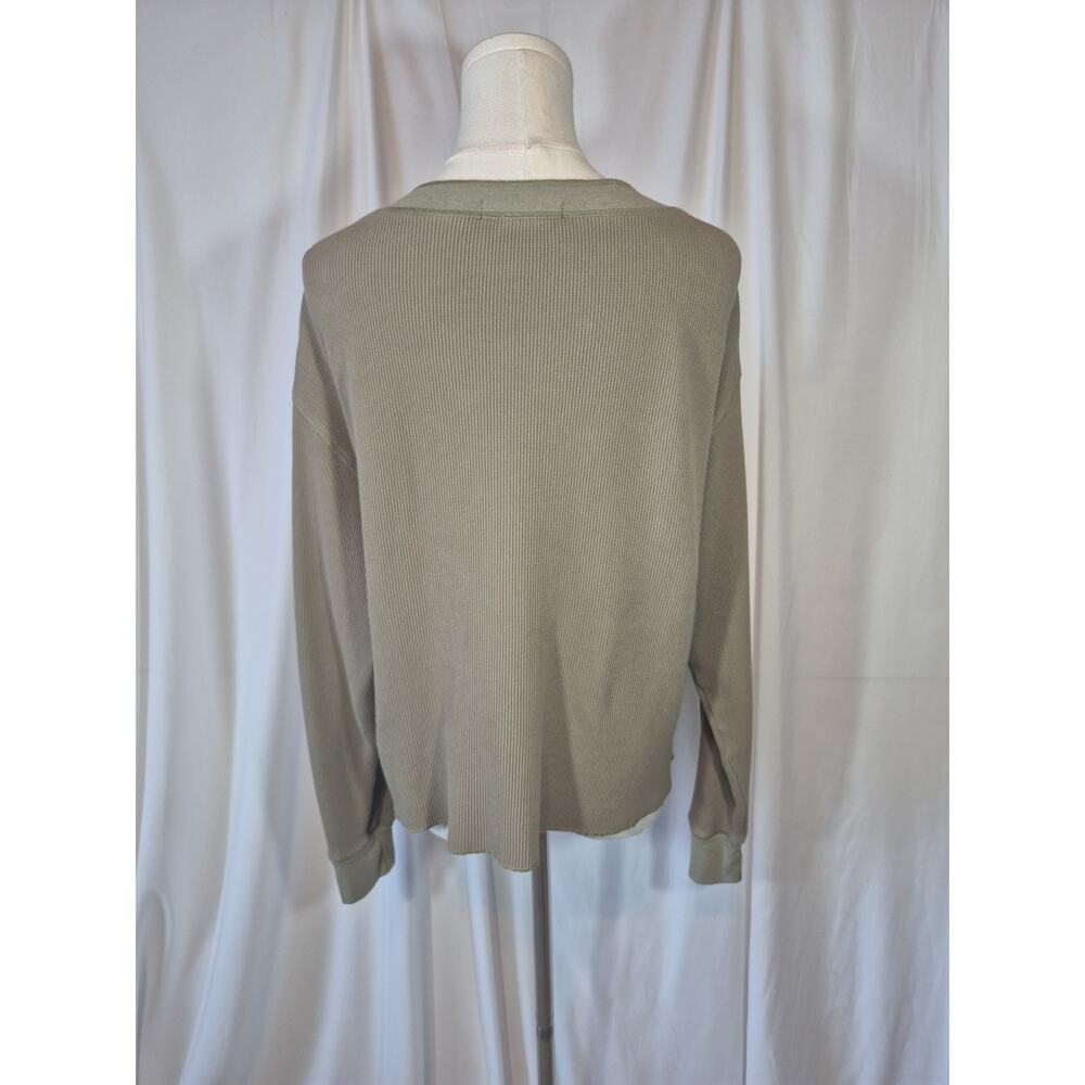 Natural Life Cotton Green Long Sleeve Thermal Top Small - Picture 6 of 8
